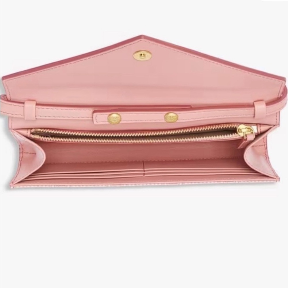 Himmel Lauretos Pink Monogram Wallet on Strap Crossbody - Picture 3 of 6